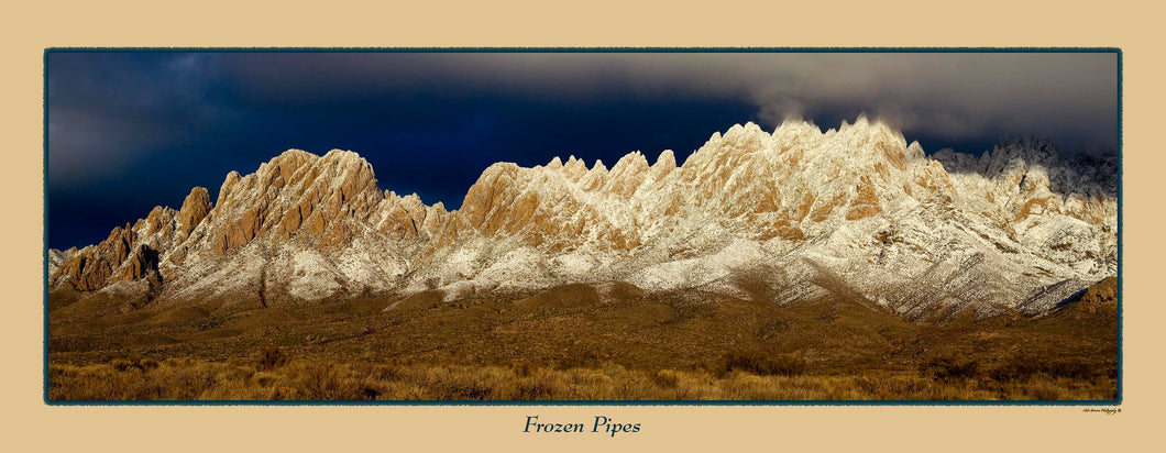 FROZEN PIPES - 14x36' Panoramic poster.