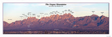 Load image into Gallery viewer, Organ Mountains Peak Names Poster 12x36
